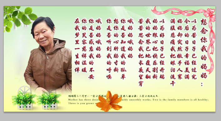 天堂里的妈妈你还好吗?