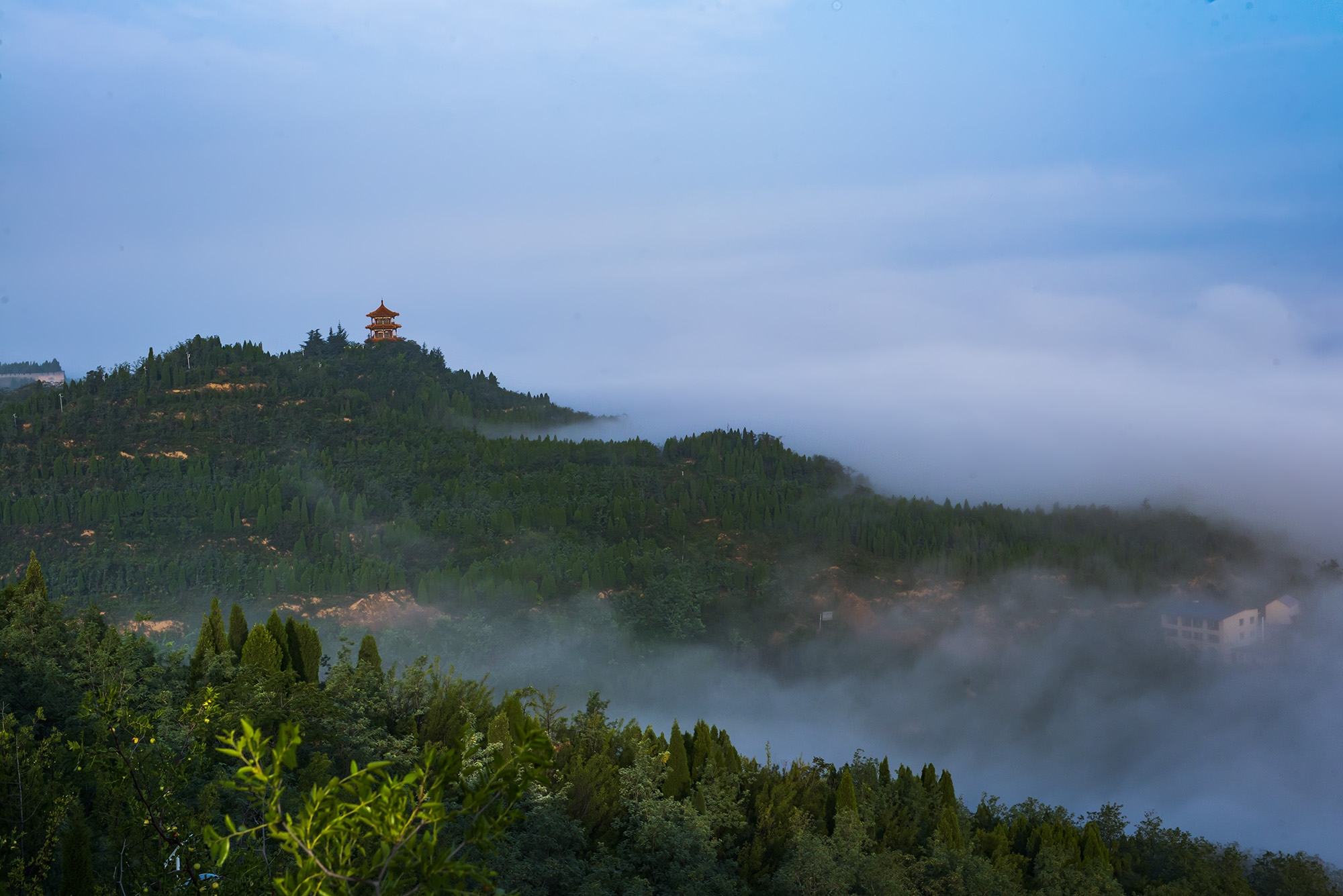 高阳山上看云海真罕见