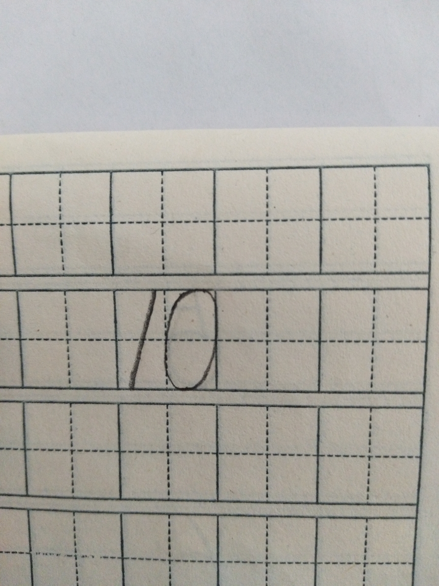 上面是1―10所有数字的正确写法,刚开始书写时需要家长朋友们给宝贝点