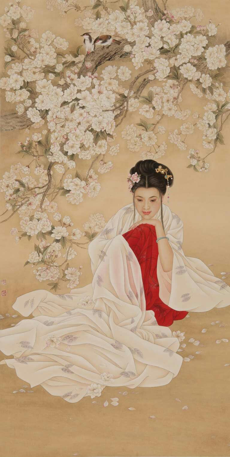 近现代画家赵永夫仕女图精选画作