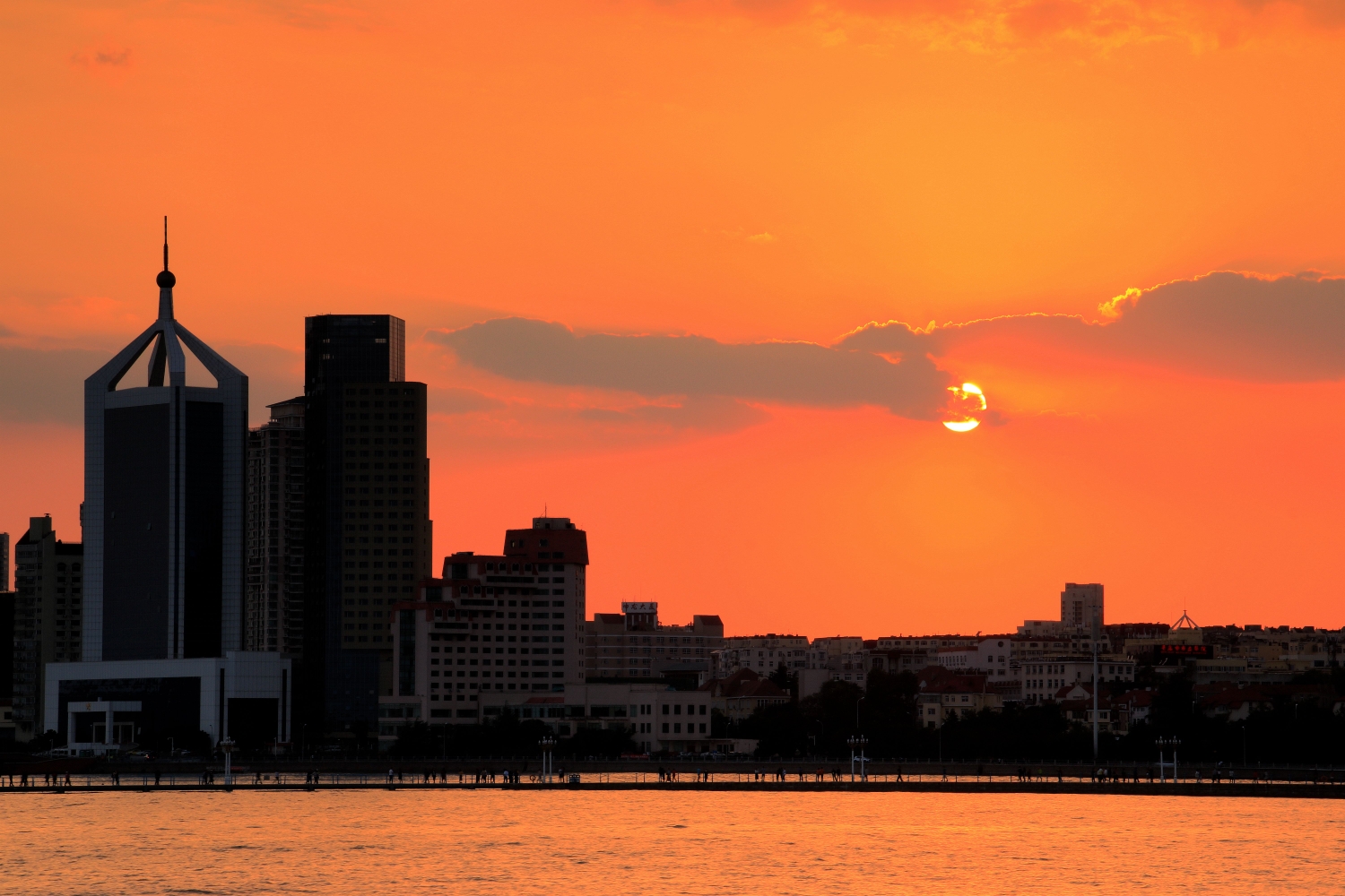 落日余晖61美丽的青岛夕阳无限好只是近黄昏61栈桥风景区