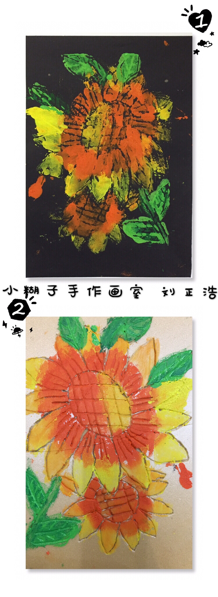 而吹塑纸版画取材容易,使用方便,制作