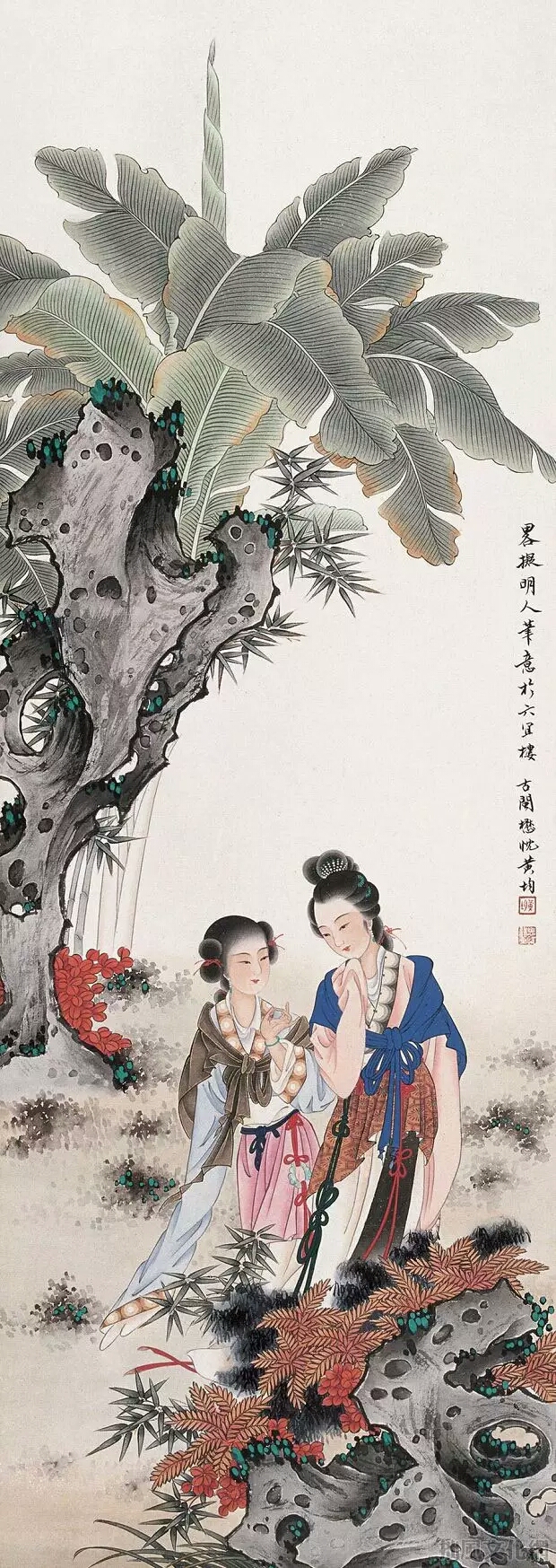 中国著名工笔画黄均大师仕女图精选画作赏析a篇