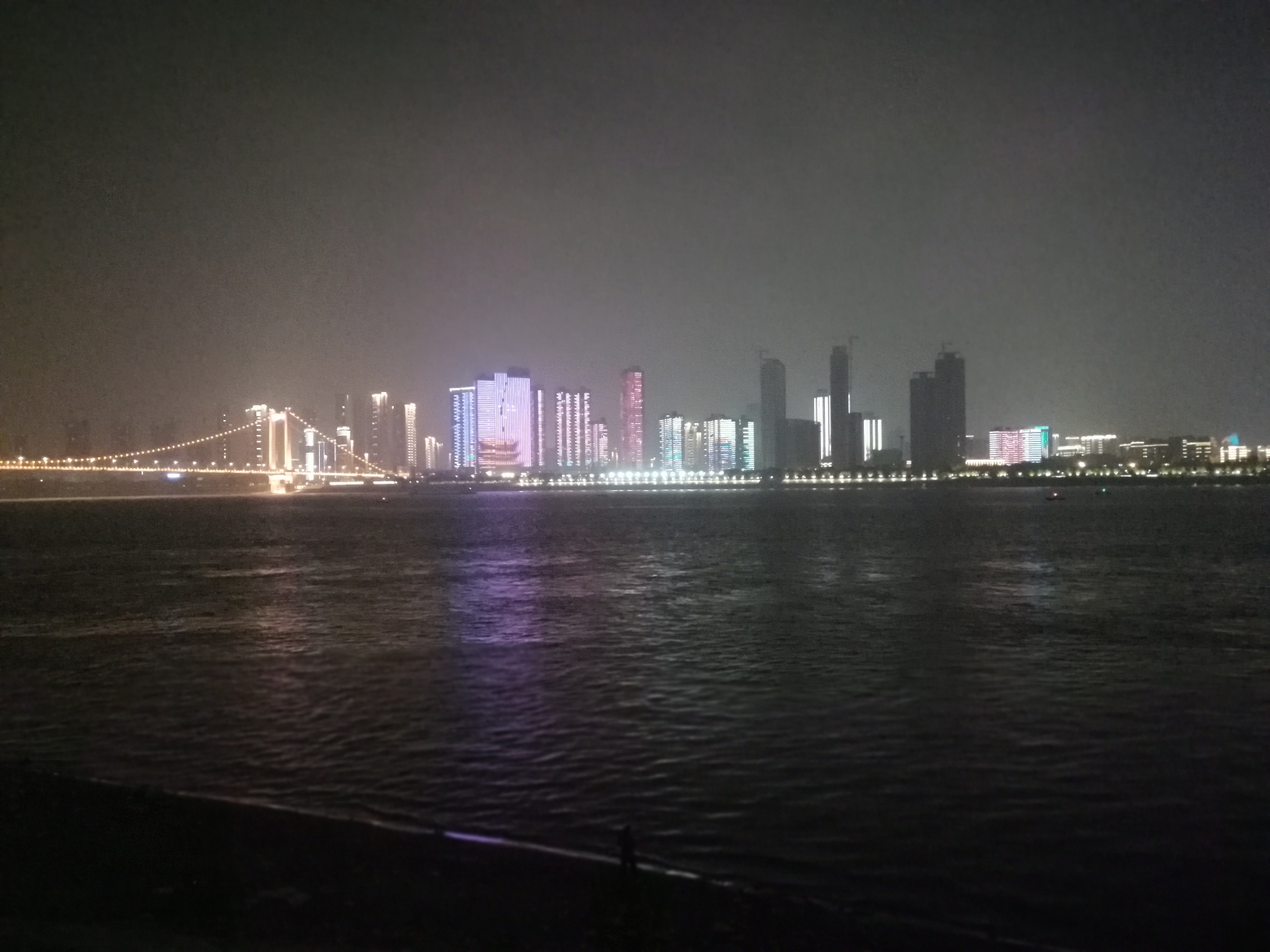 武汉的长江夜景