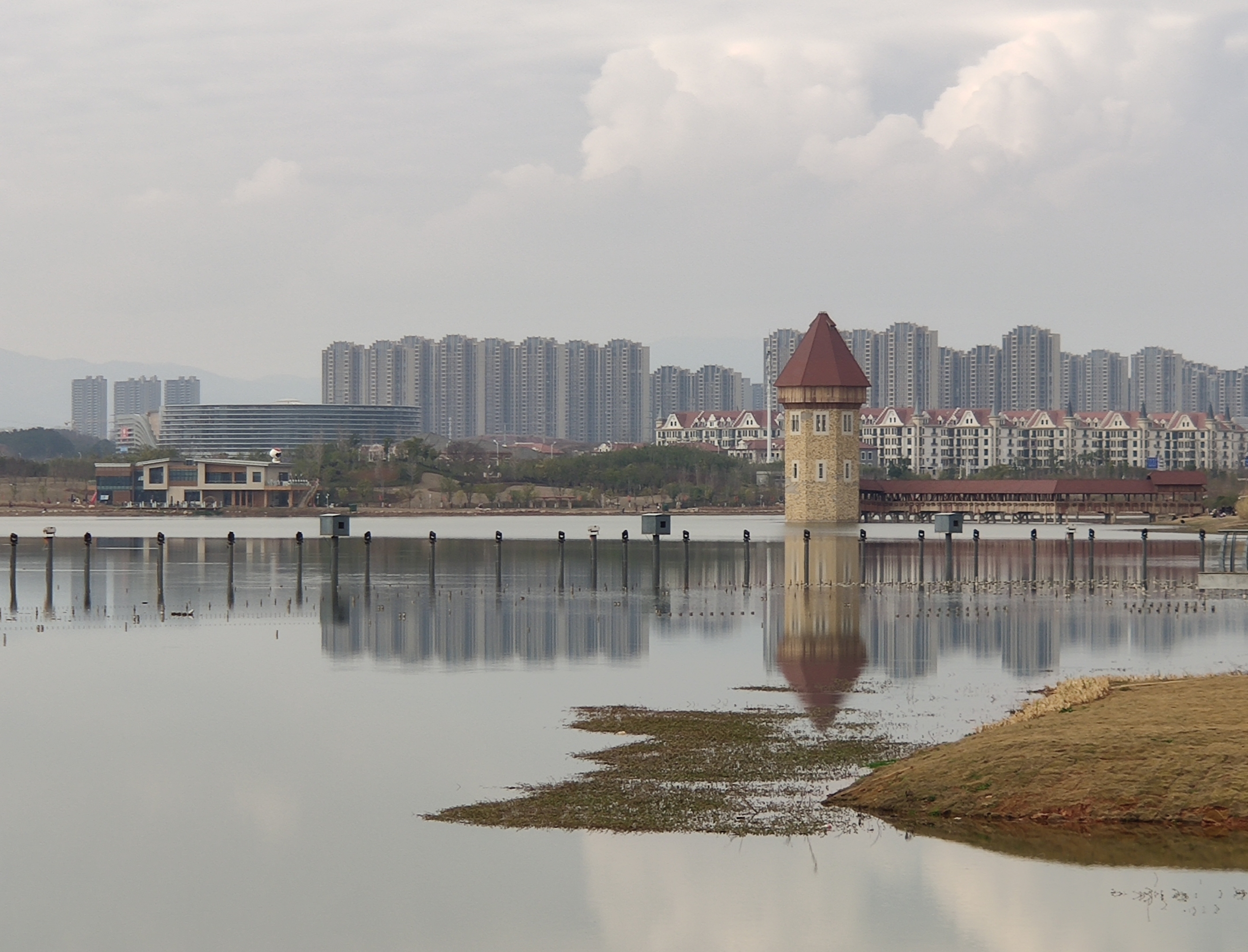 天气晴朗,我和家人来到南昌市九龙湖湿地公园游玩