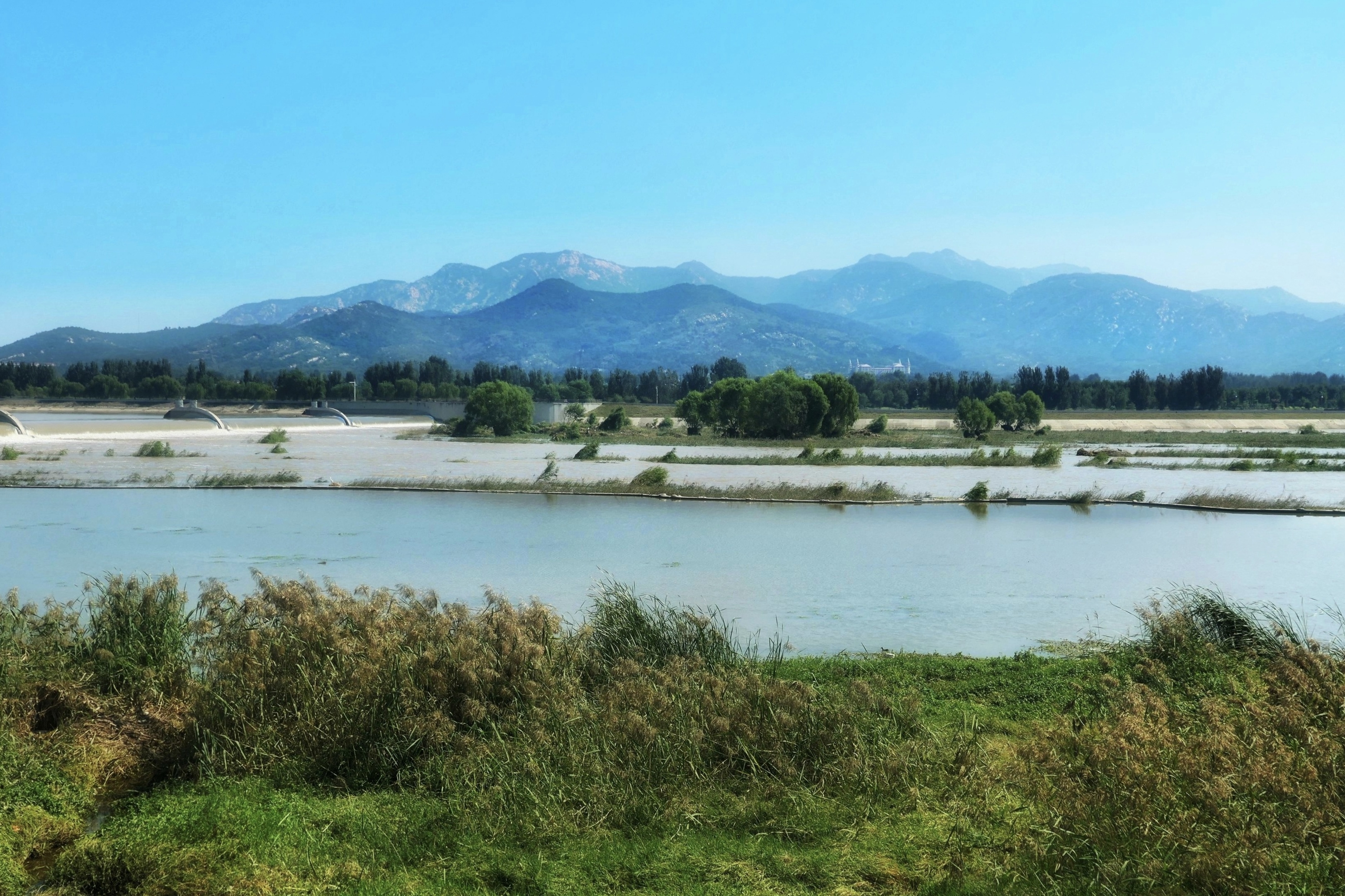 徂汶景区美景漫步泰安牟汶河湿地拍摄