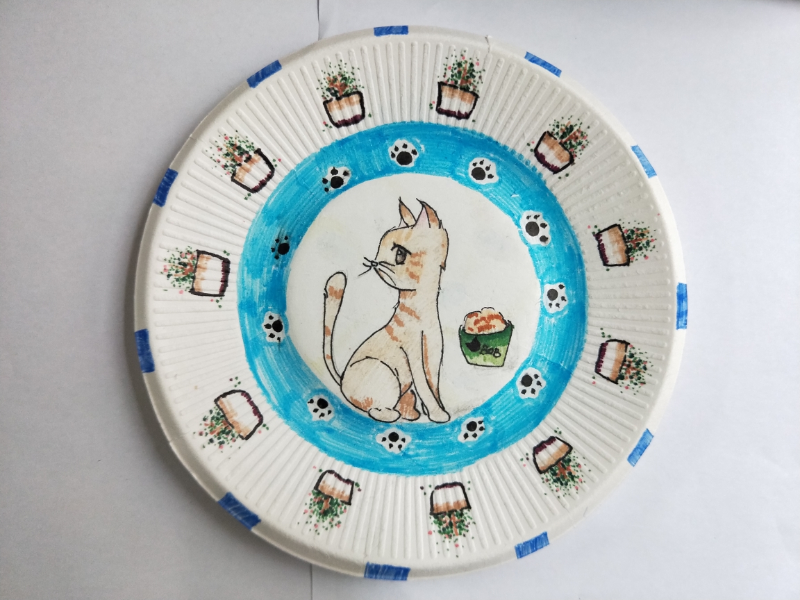 魅力纸盘八年级五班纹样设计优秀作品