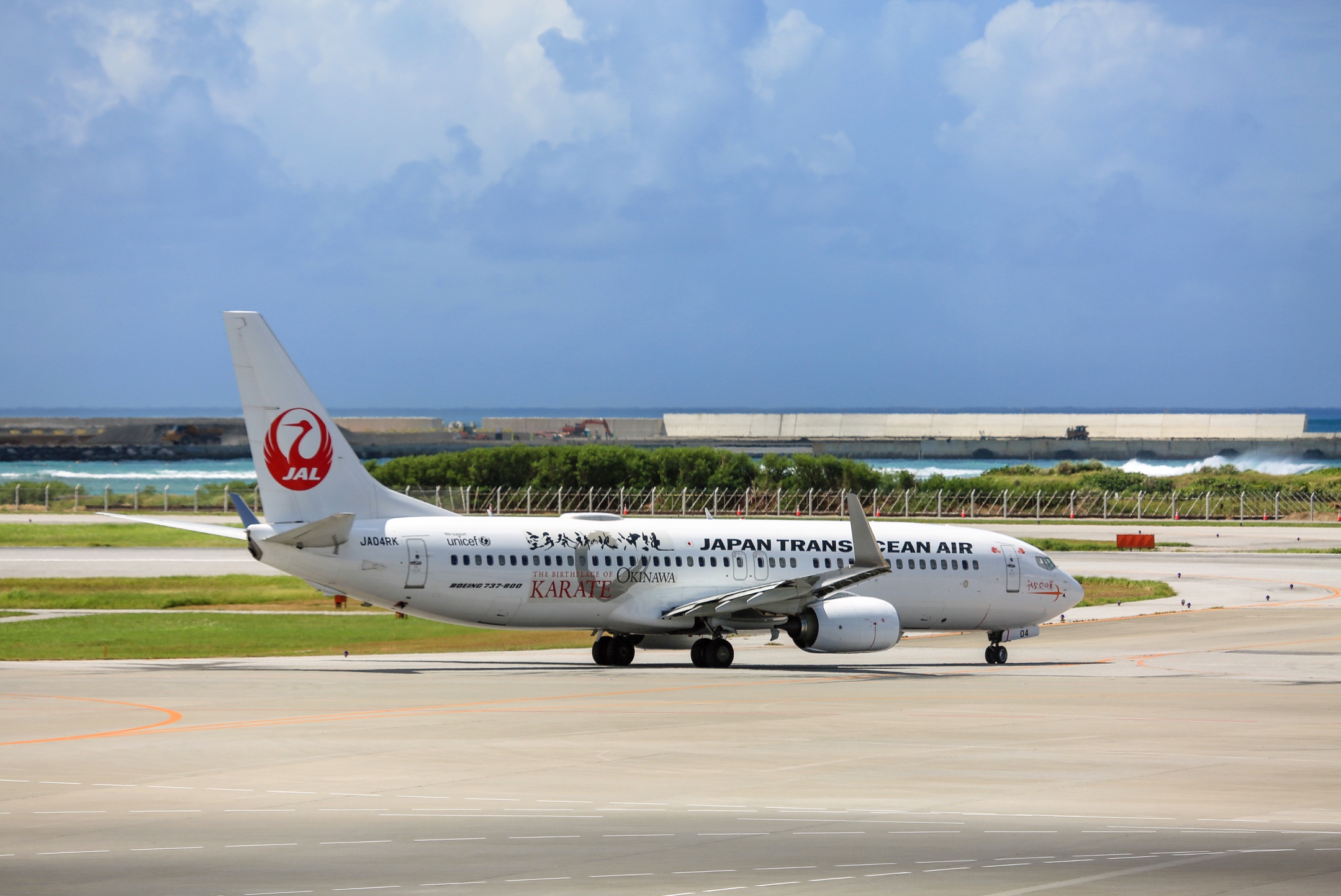 jta日本越洋航空公司波音737-800型客机.