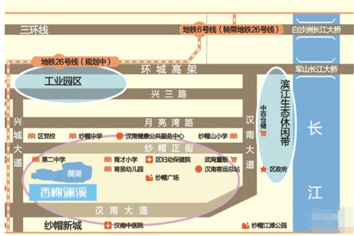 新长江香榭澜溪不限购住宅,汉南市中心湖景地铁房