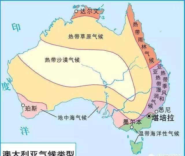 大洋洲气候分布澳大利亚