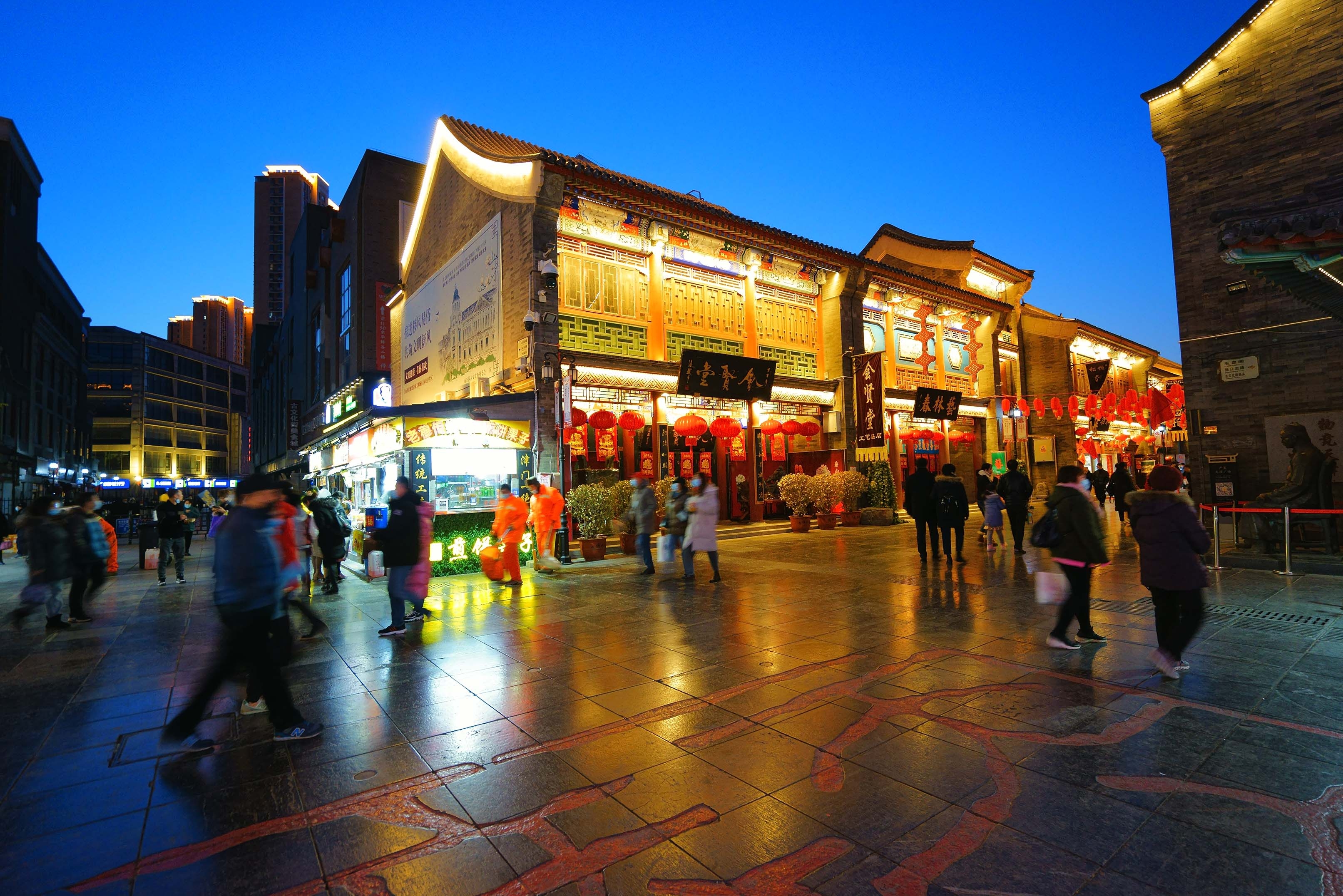 天津古文化街夜色美
