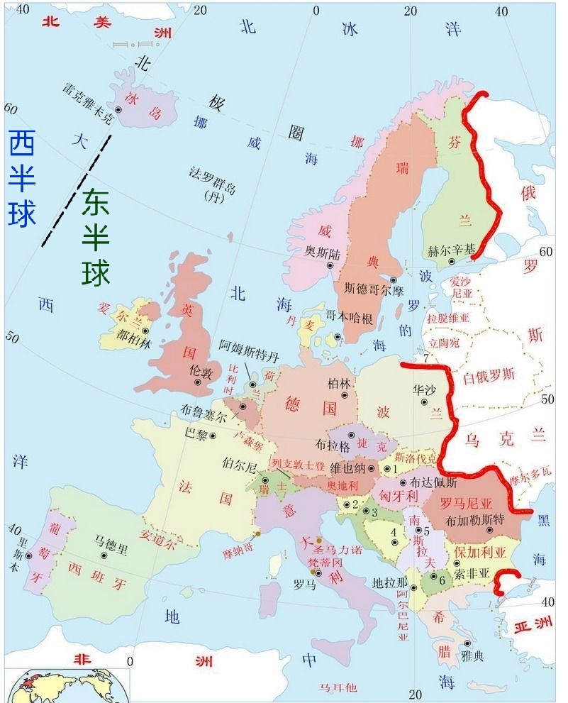 欧洲政区图