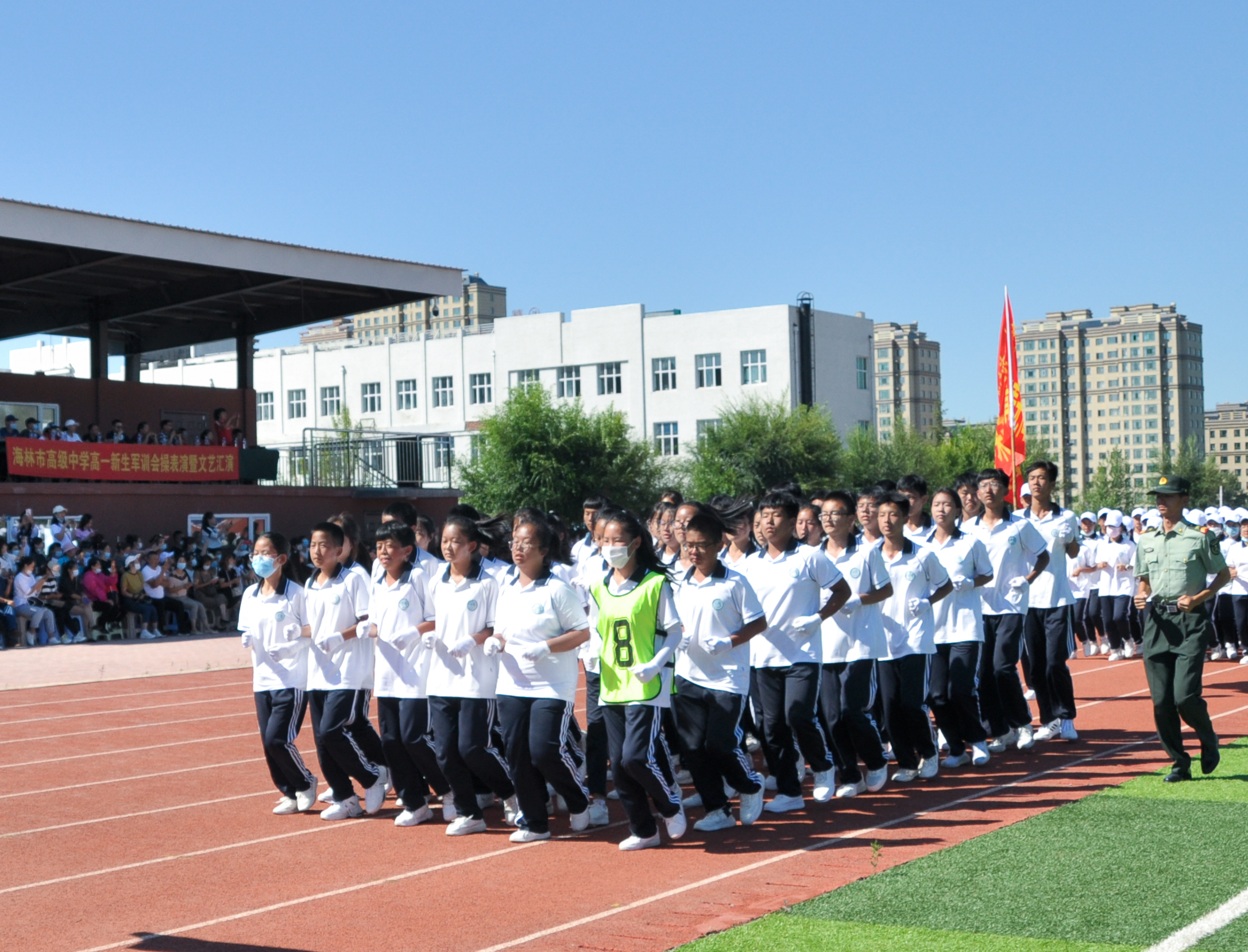 海林市高级中学高一新生军训