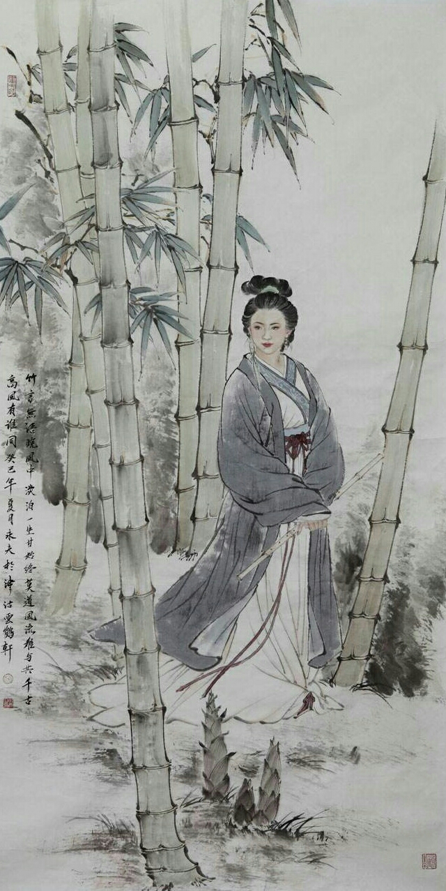 近现代画家赵永夫仕女图精选画作