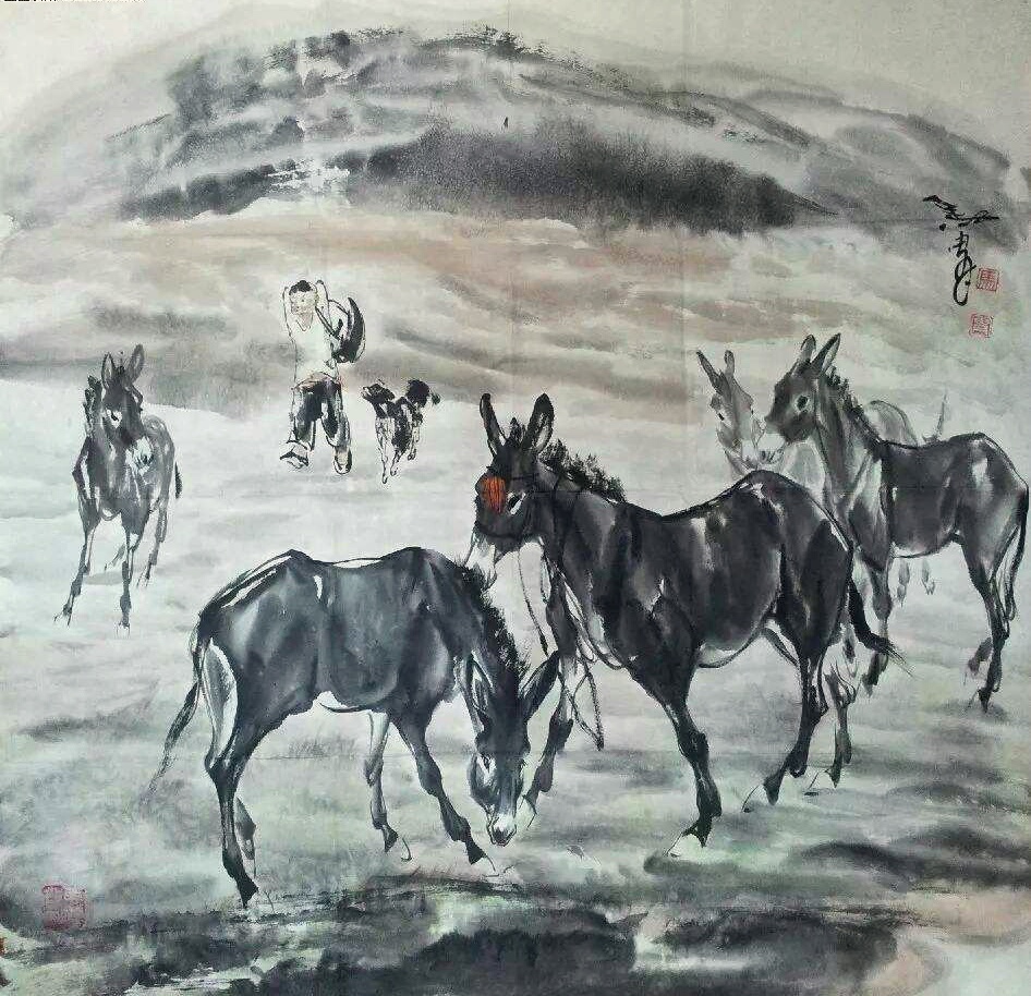 画家舒春光大师的大漠山水画别有风味精选作品