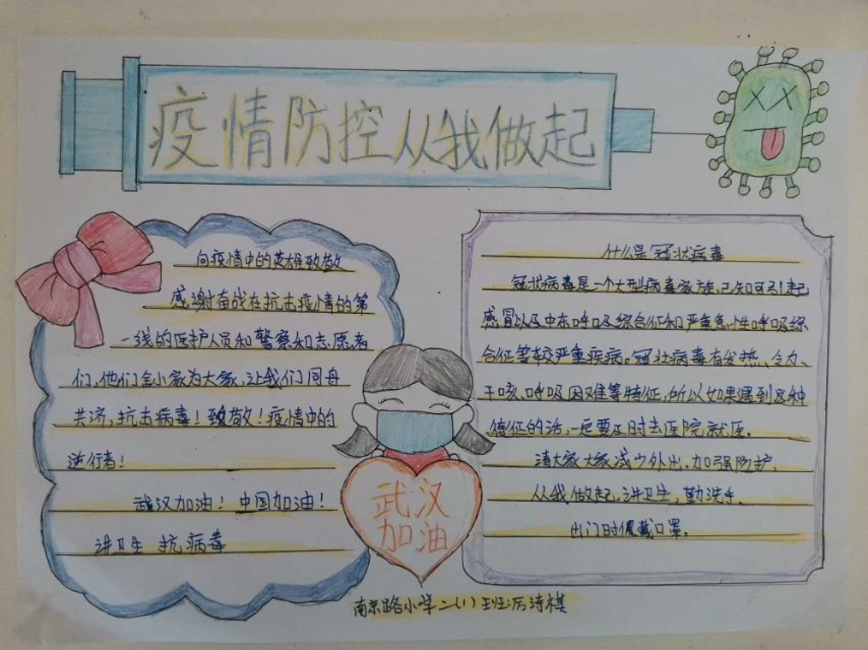 【把灾难当教材 与祖国共成长】南京路小学战"疫"作品