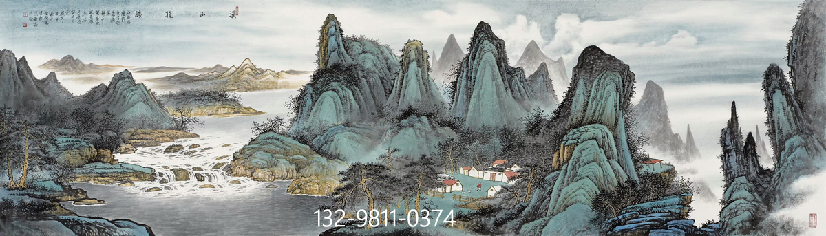 黄开前仿古山水画赏析