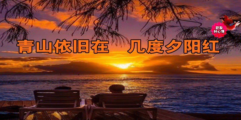 青山依旧在几度夕阳红