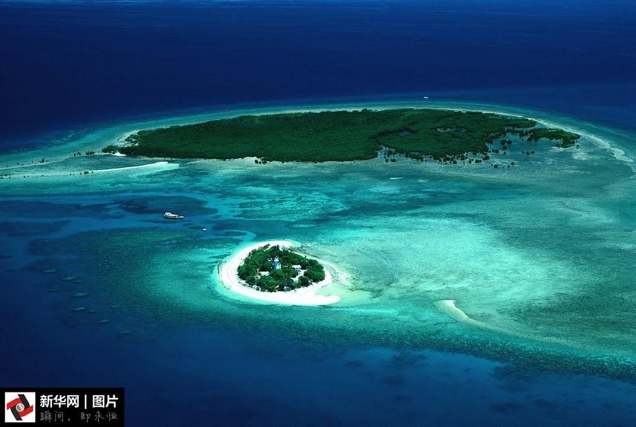 澳大利亚大堡礁是世界七大奇观之一,其中莱恩群岛中的"圣诞岛"是世界