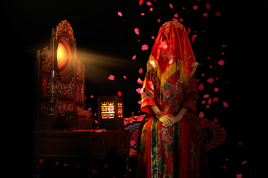 摄影师镜头下的红妆待嫁美女