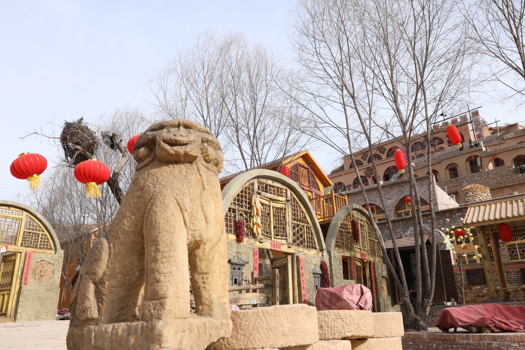 陕北榆林过大年佳县61赤牛坬闹红天