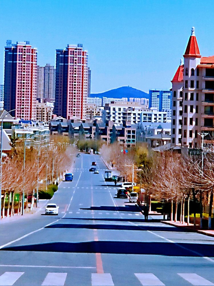 滨港路海辉街樱花香海小镇商业街香海小镇小区内华通小区内樱花白玉兰