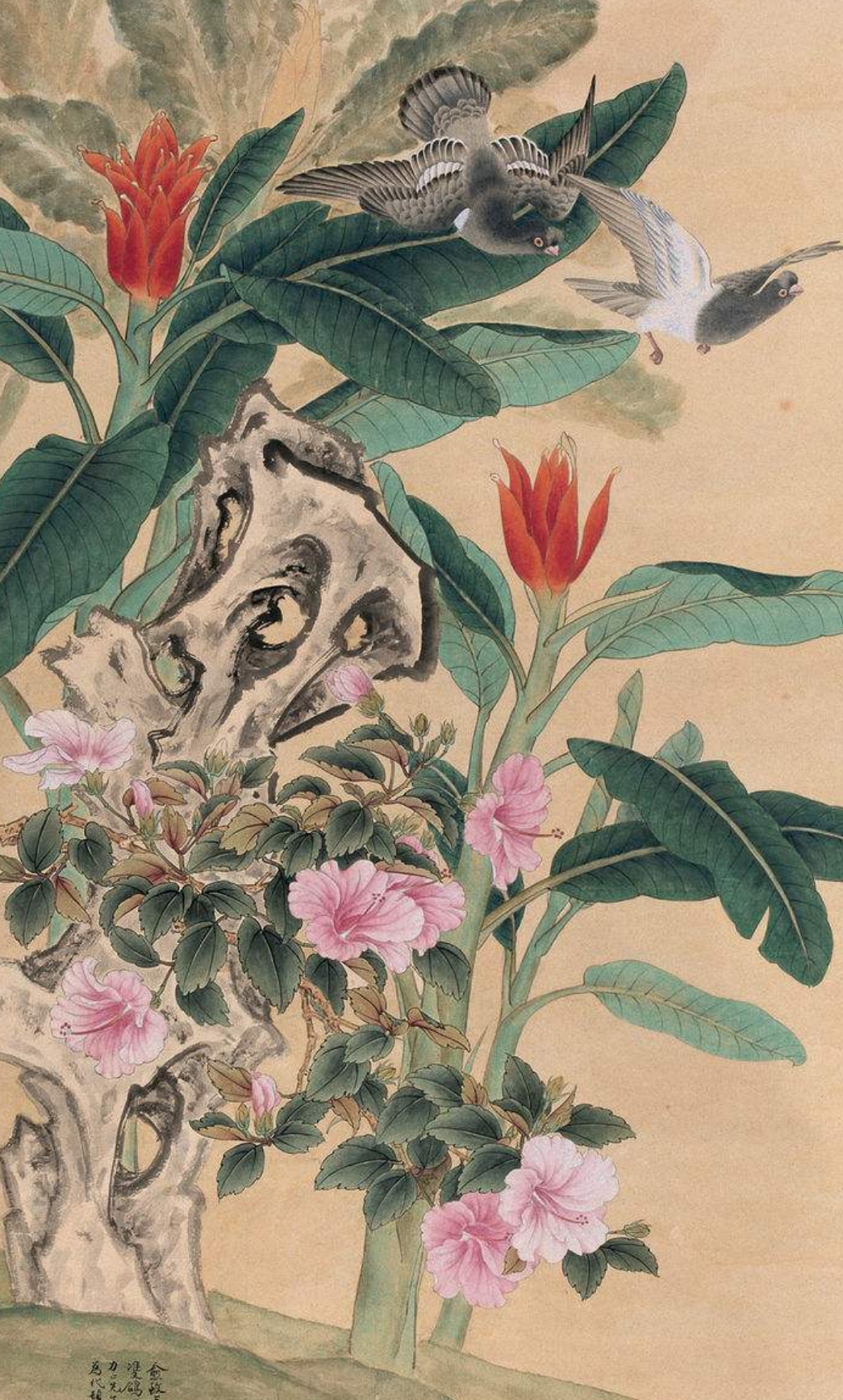 中国著名工笔画女画家俞致贞花鸟作品赏析