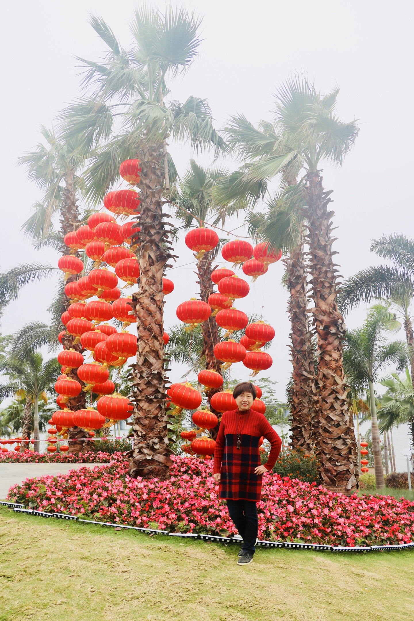 大红灯笼高高挂,寓意我们的生活红红火火,节节高.