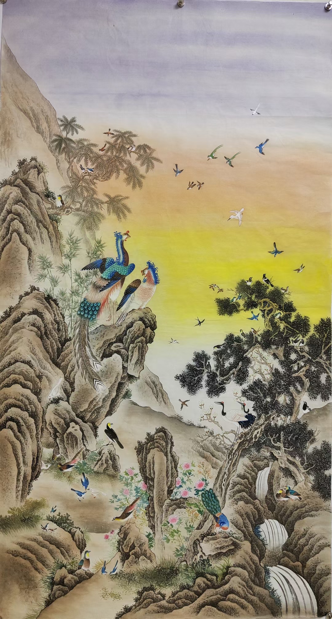 著名画家胡记领工笔牡丹作品赏析妙笔生画