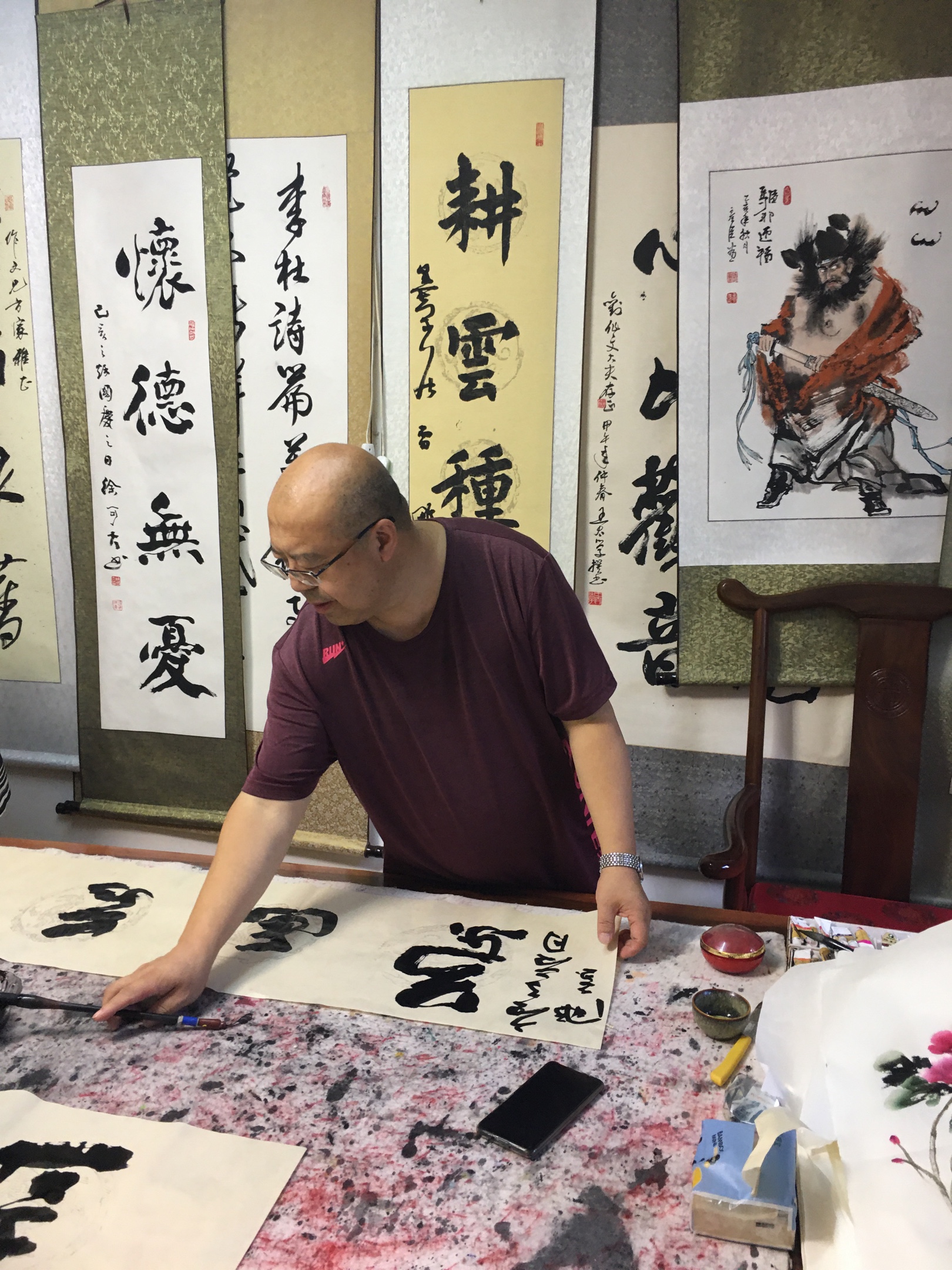 中国著名书法家雷鹏飞大师书写此情可颂应约刘作文医生书画室于千年