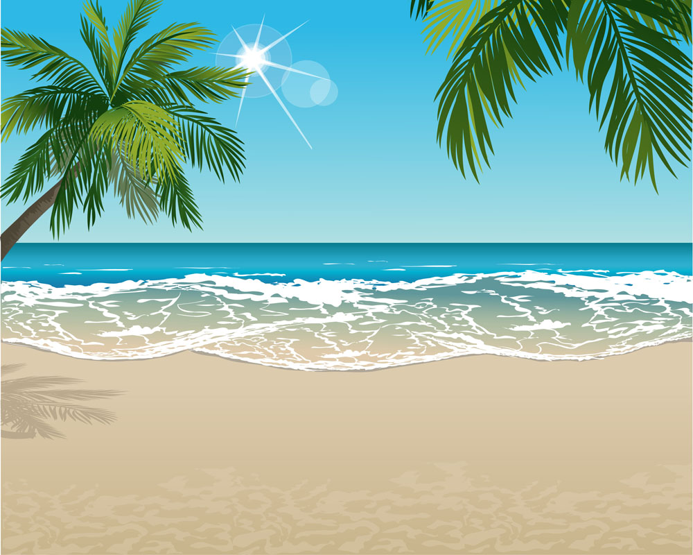 迈阿密海滩插画图片
