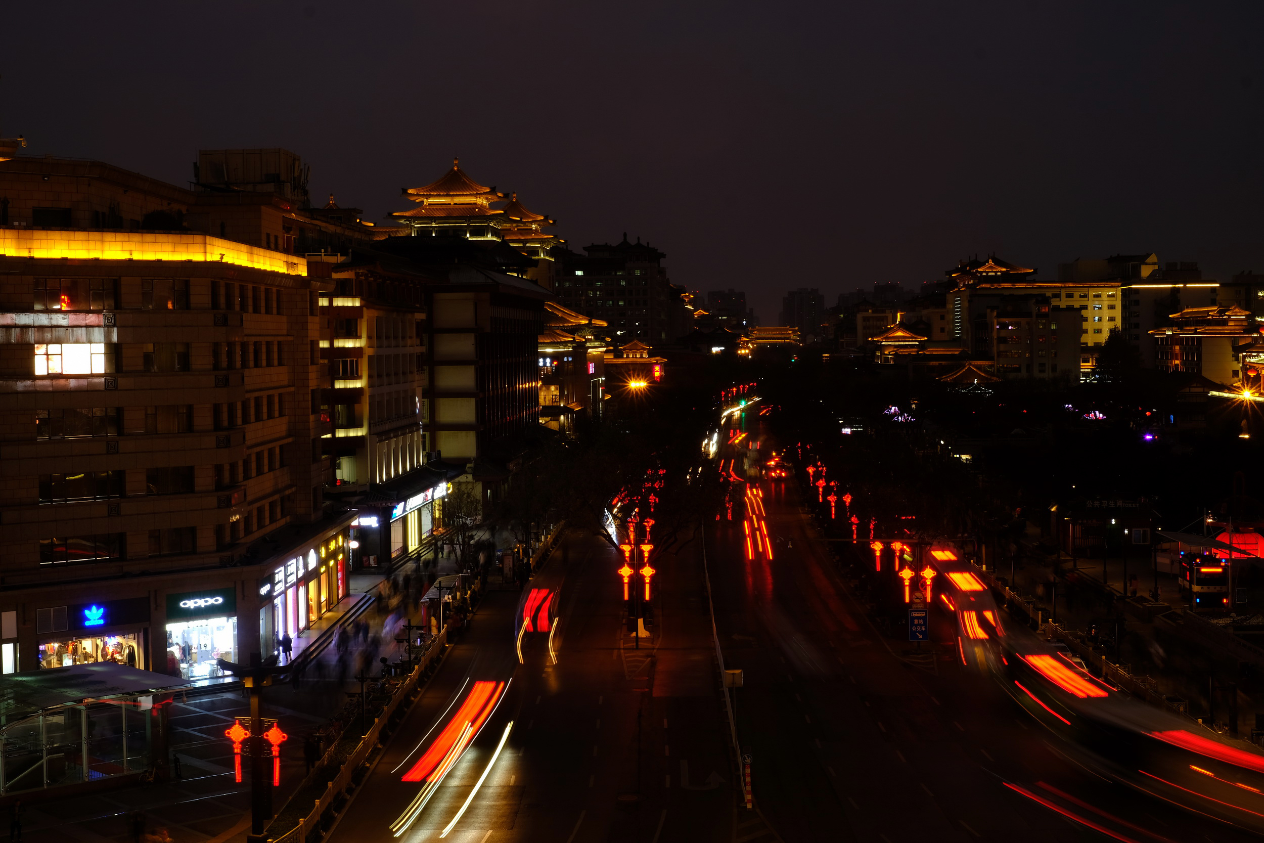 长安城夜景高清壁纸图片