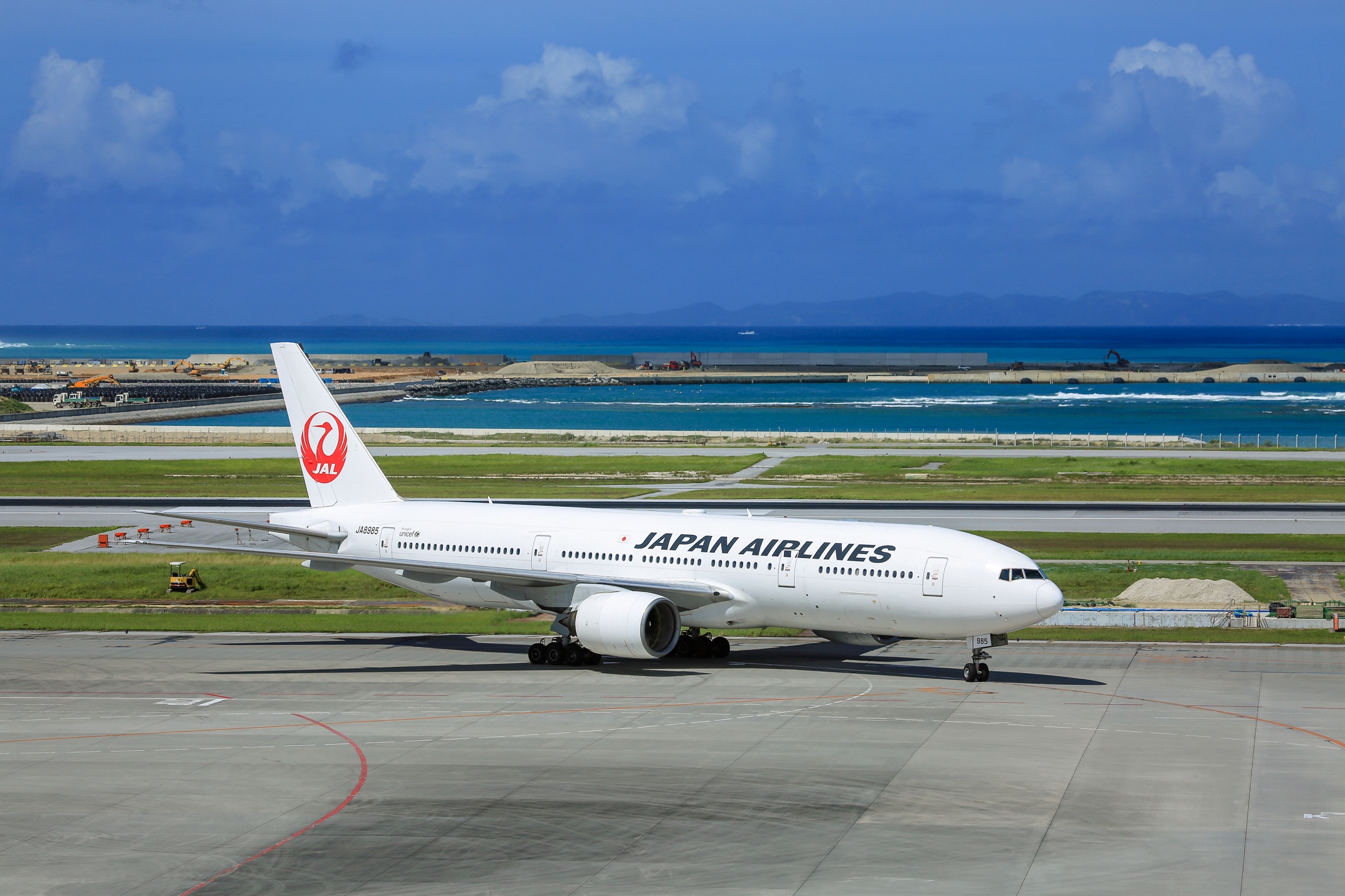 旅拍日本冲绳那霸国际机场的各型民航客机