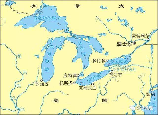 密歇根湖地图图片