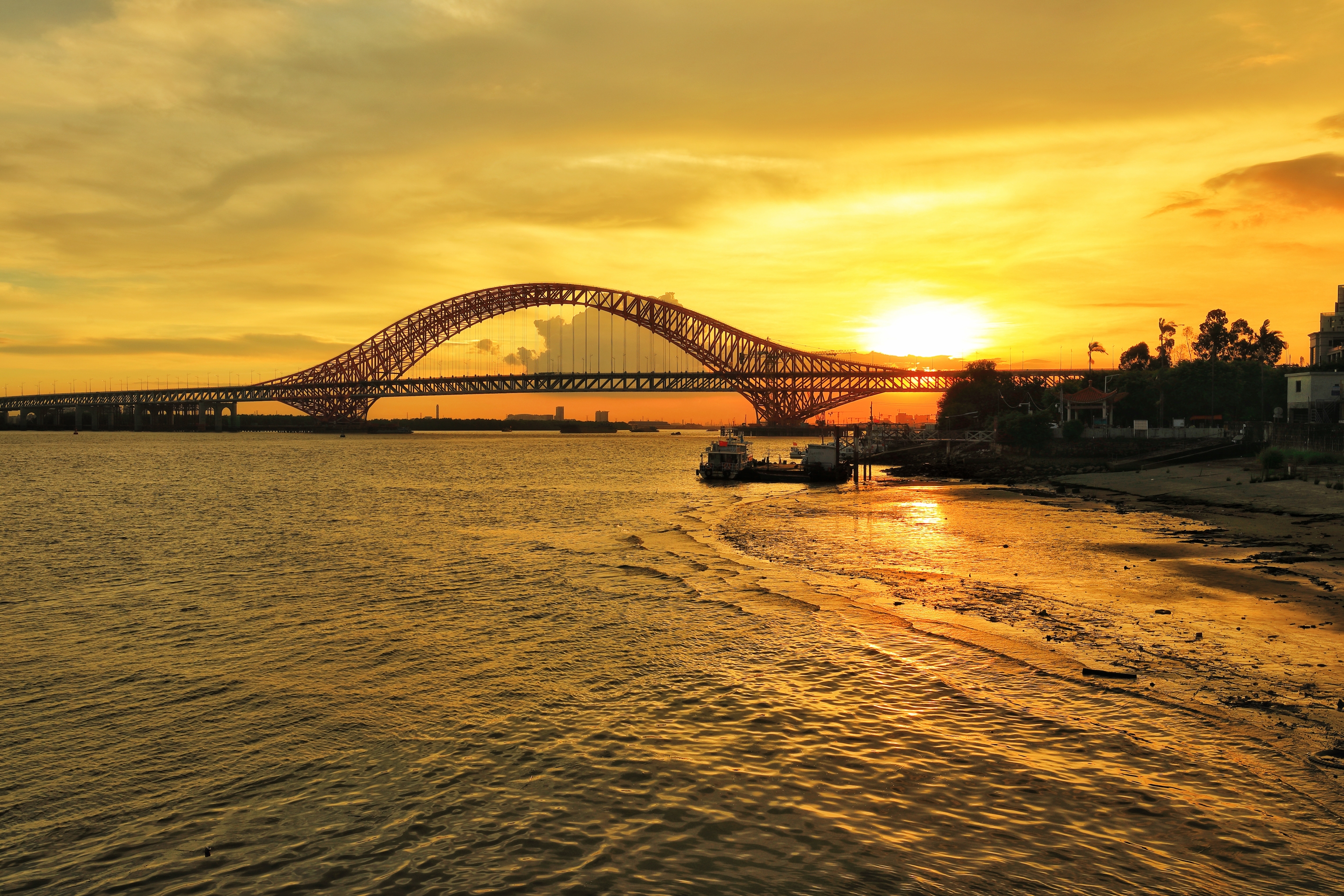 追逐日落:南沙明珠湾大桥【摄影首发】