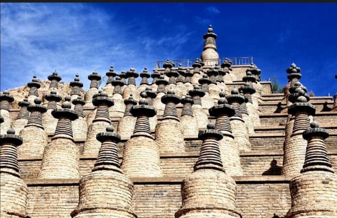 《宁夏十大景点(之六)青铜峡一百零八塔》北塔湖书画院师生和诗【原创