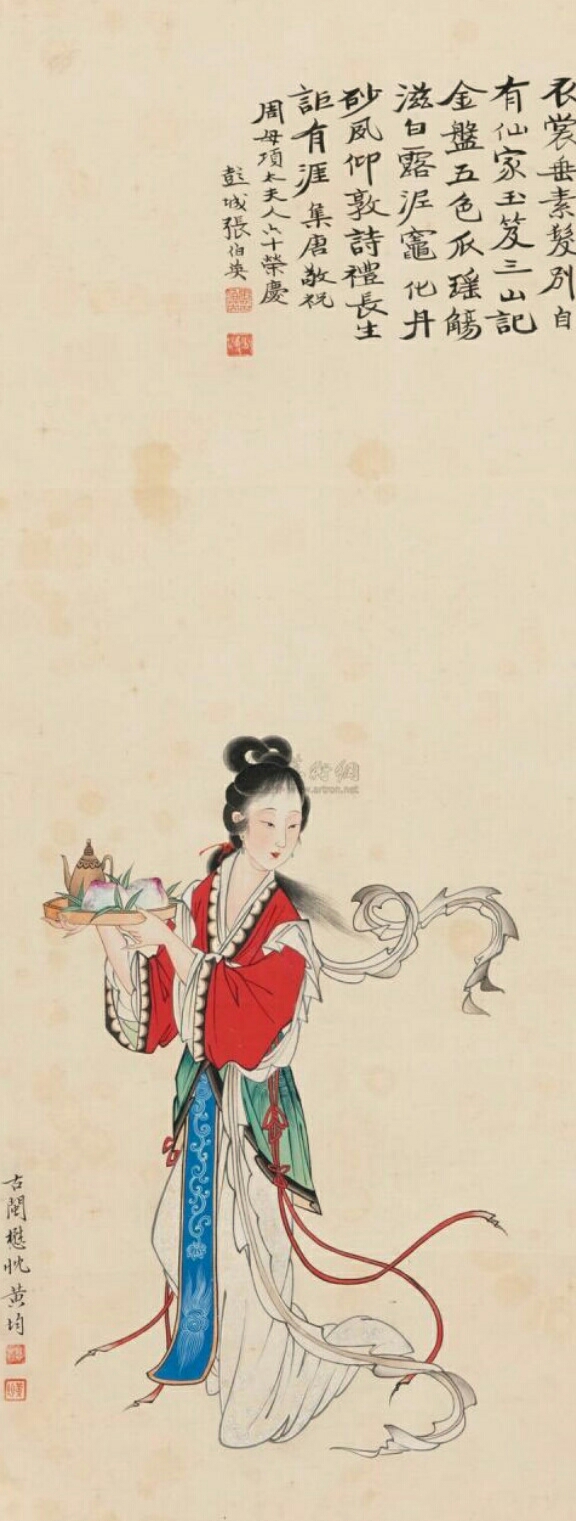 中国著名工笔画黄均大师仕女图精选画作赏析a篇