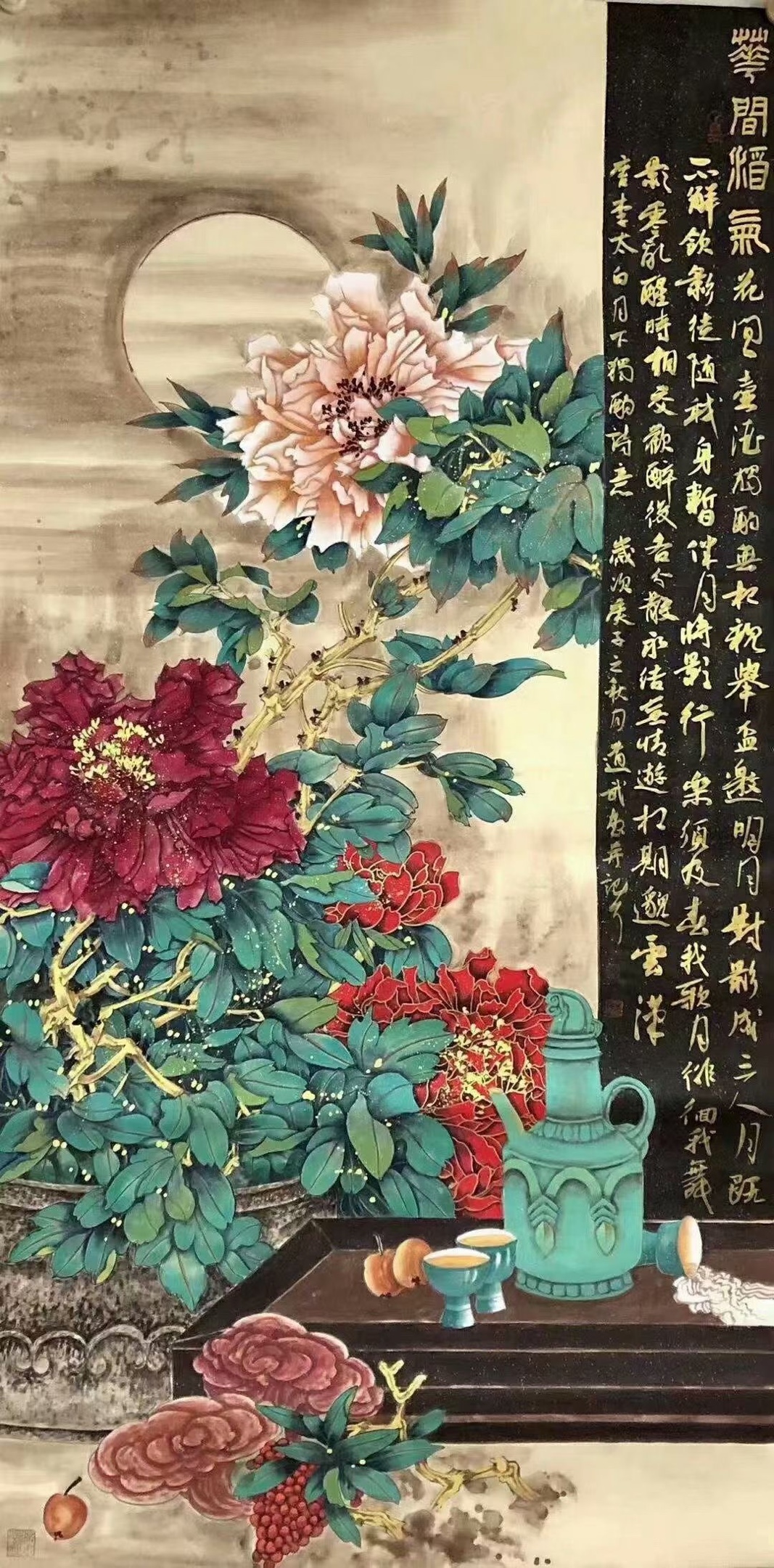 魏道武国画荷花最新作品