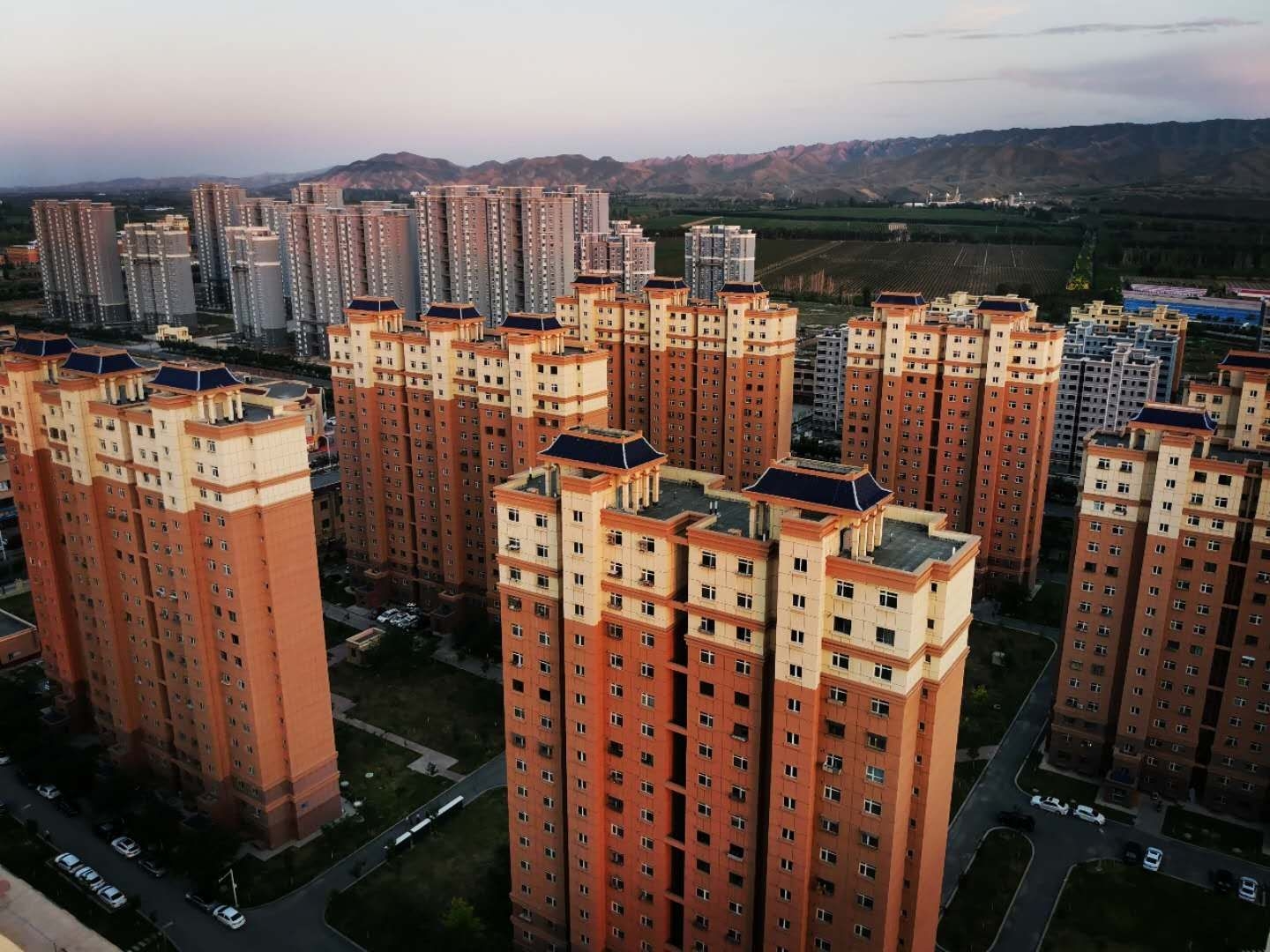 鸟瞰石河子市南区