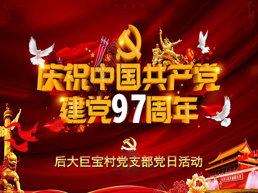 后大巨宝村七一党日活动