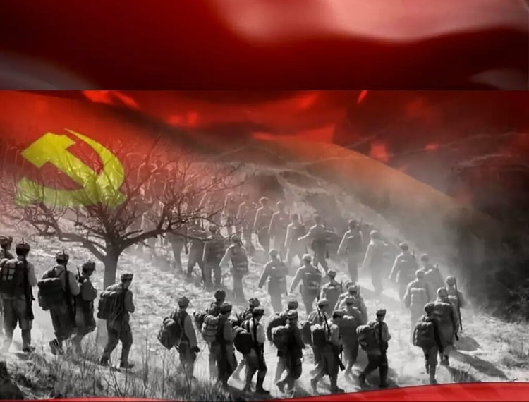 红旗看见了一面旗帜一种让侵略者胆寒的精神我更看见了一种精神那个