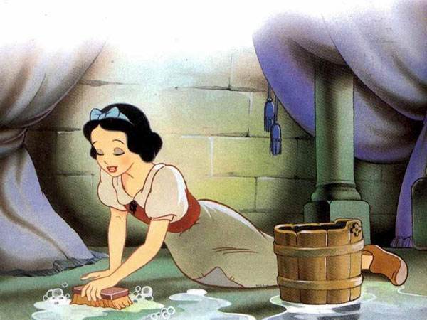 白雪公主打扫卫生图片
