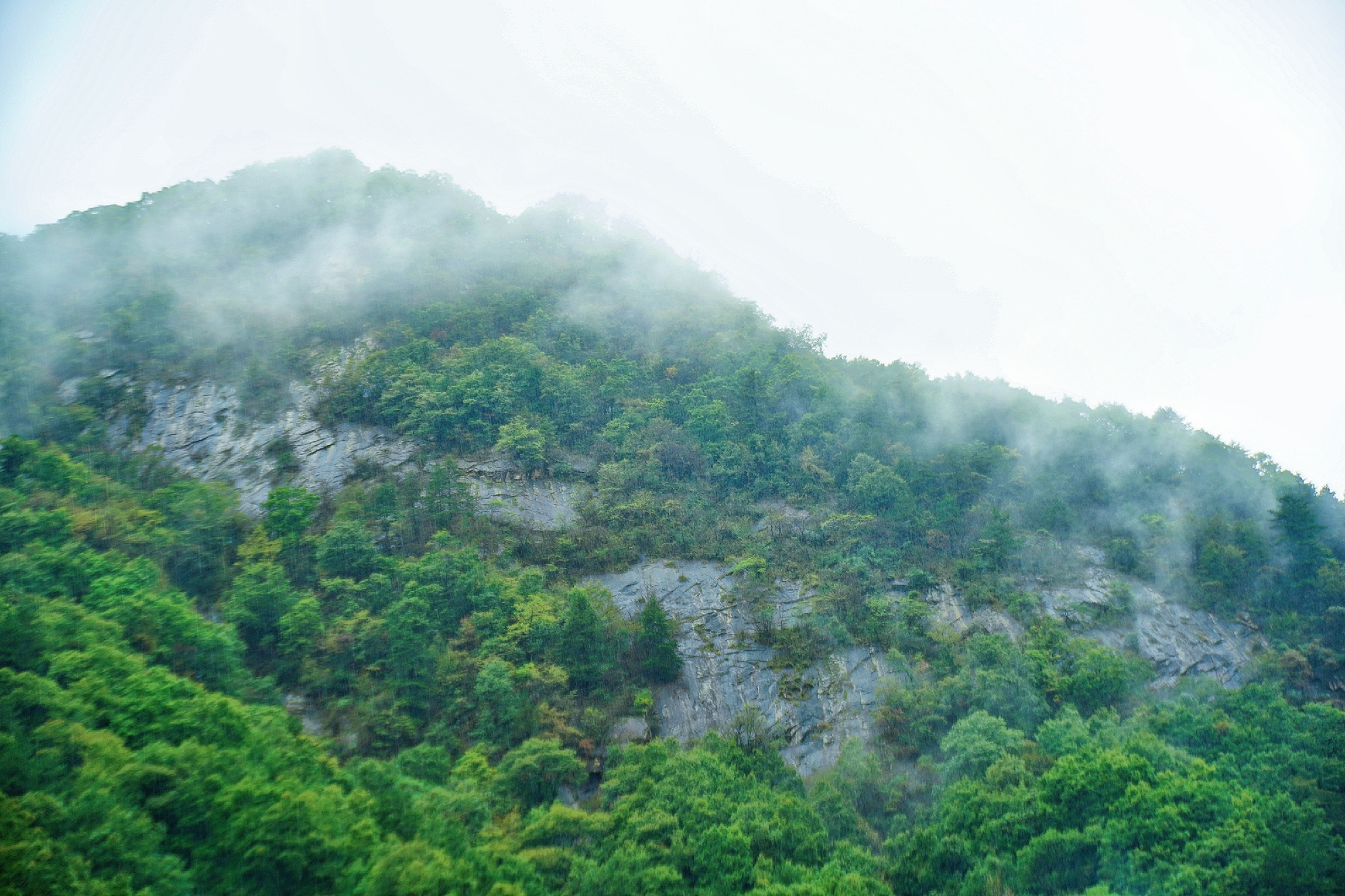 前往伏牛大山河南卢氏县狮子坪乡玉皇山三日休闲游,一路雨不停点,三个