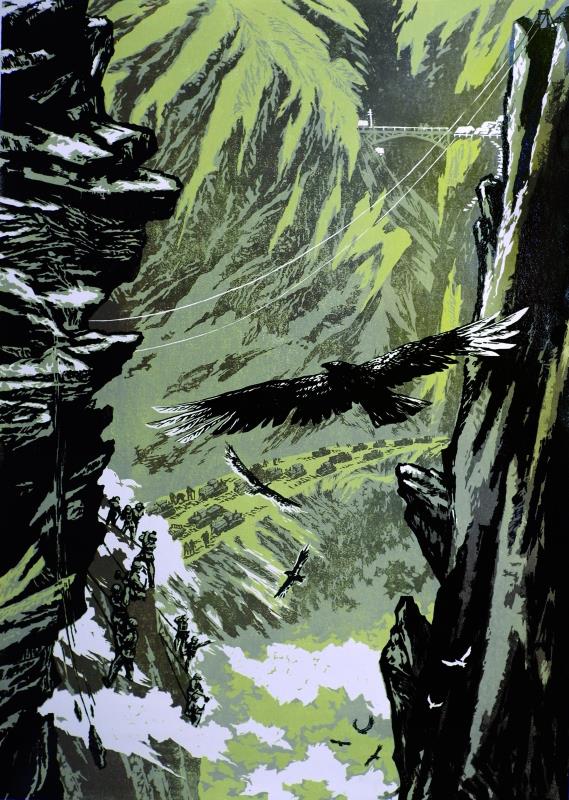 铁道兵画家张衍海版画作品欣赏