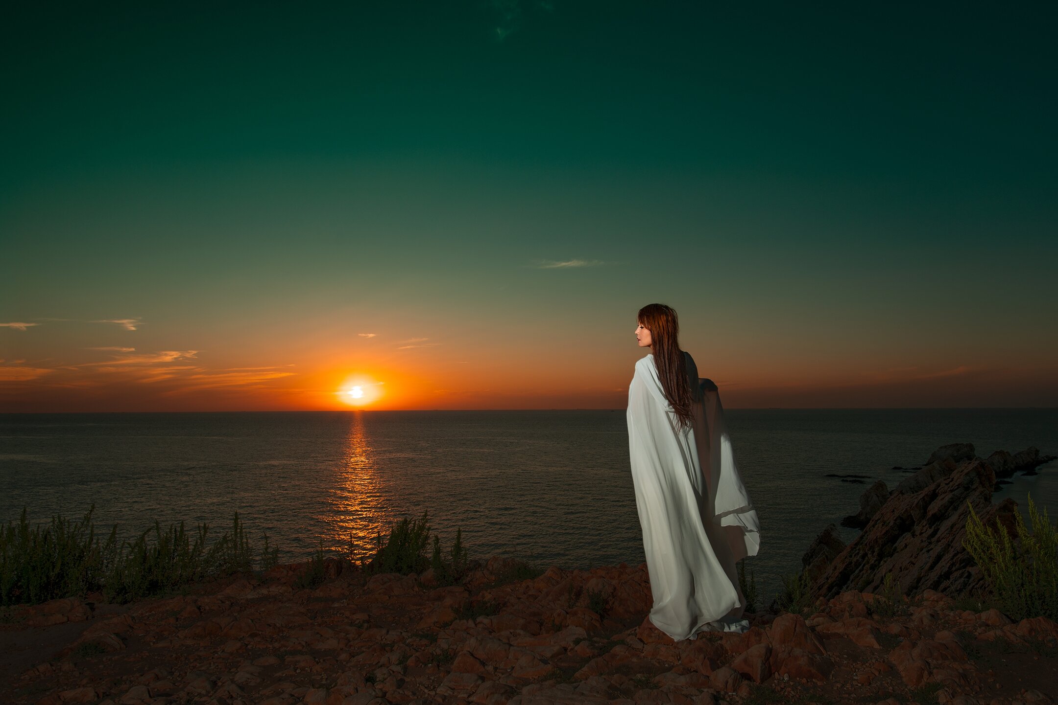 也许你偶尔来看过大海 在海边住一二个夜晚 度假酒店的窗前 你用心屏