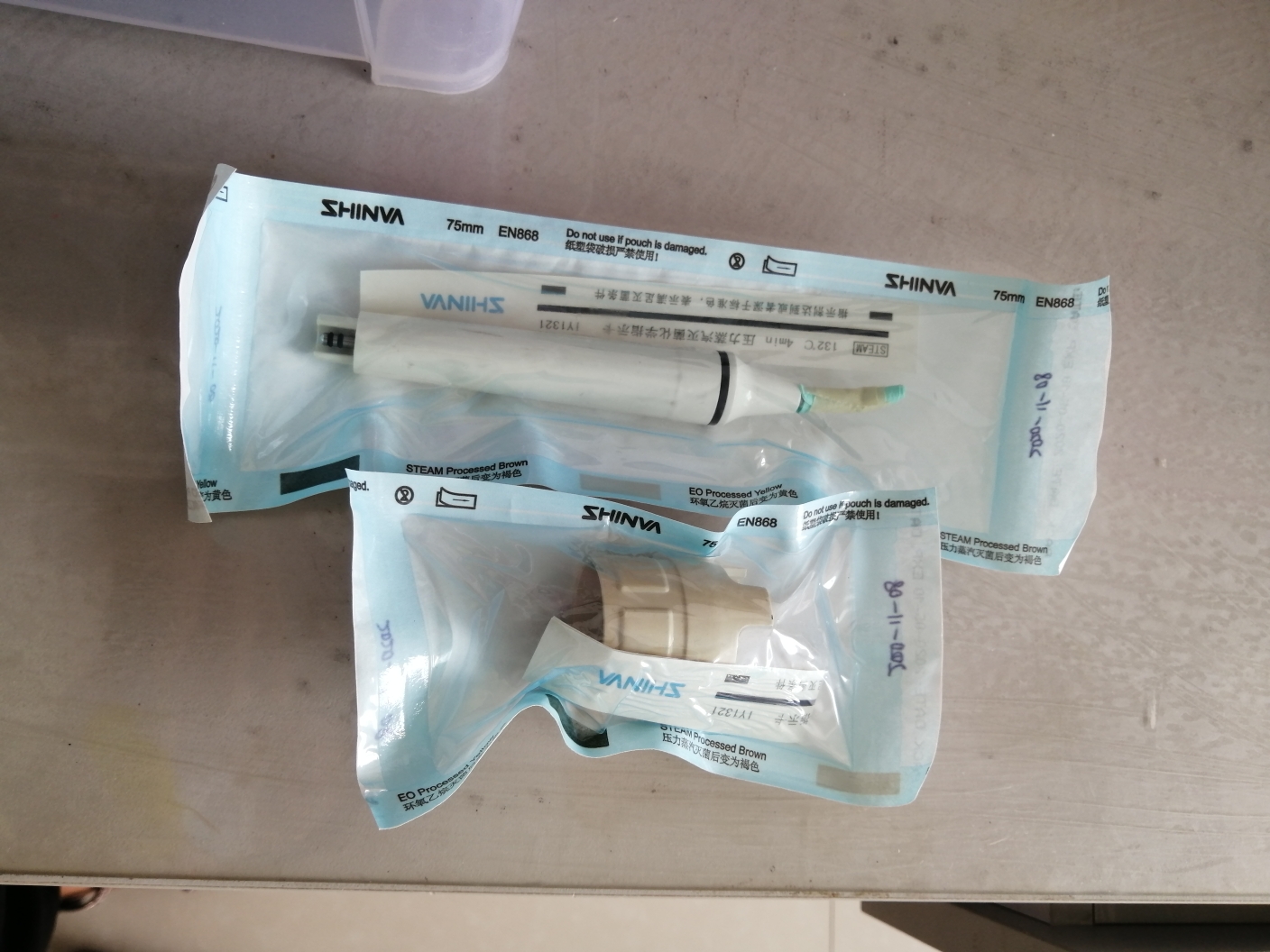 独立塑封消毒灭菌的洁牙机手柄