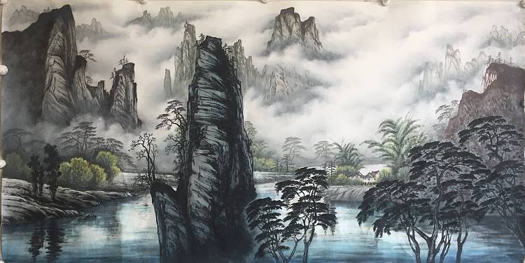 画家李建寨中国青年一代彩墨山水画传承人