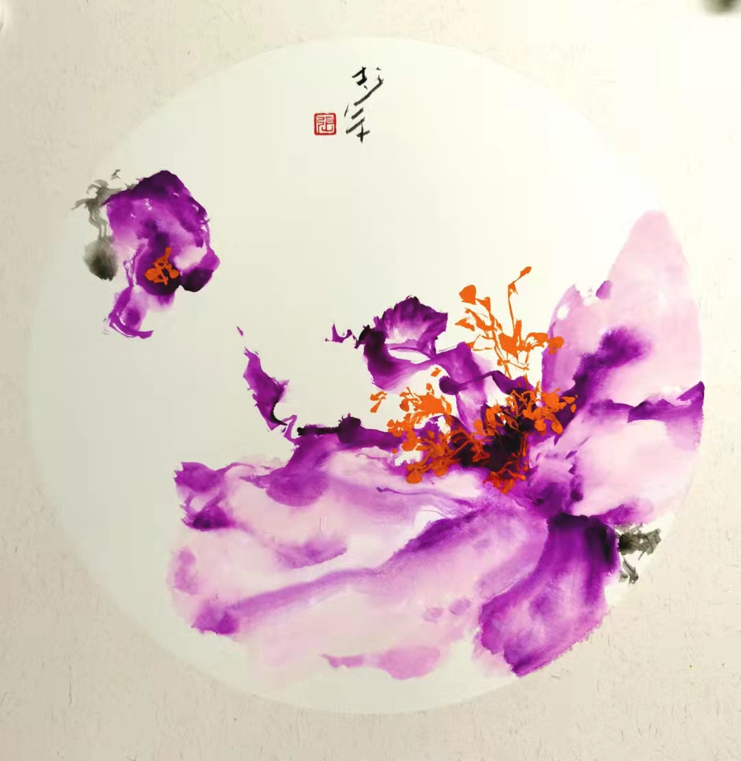 【首发】世界第一牡丹画家张志文《牡丹画》二