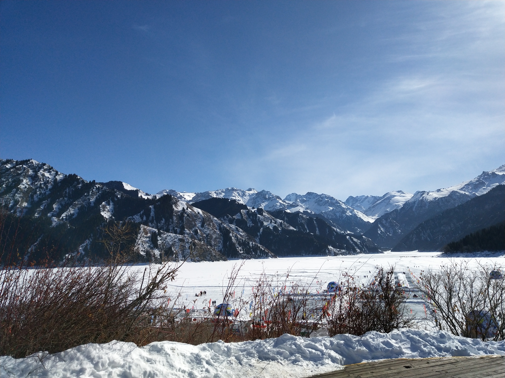 冬季天山天池風景2019年