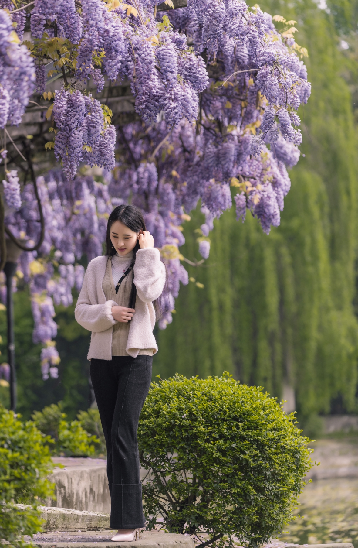 紫藤花图片 美女图片图片